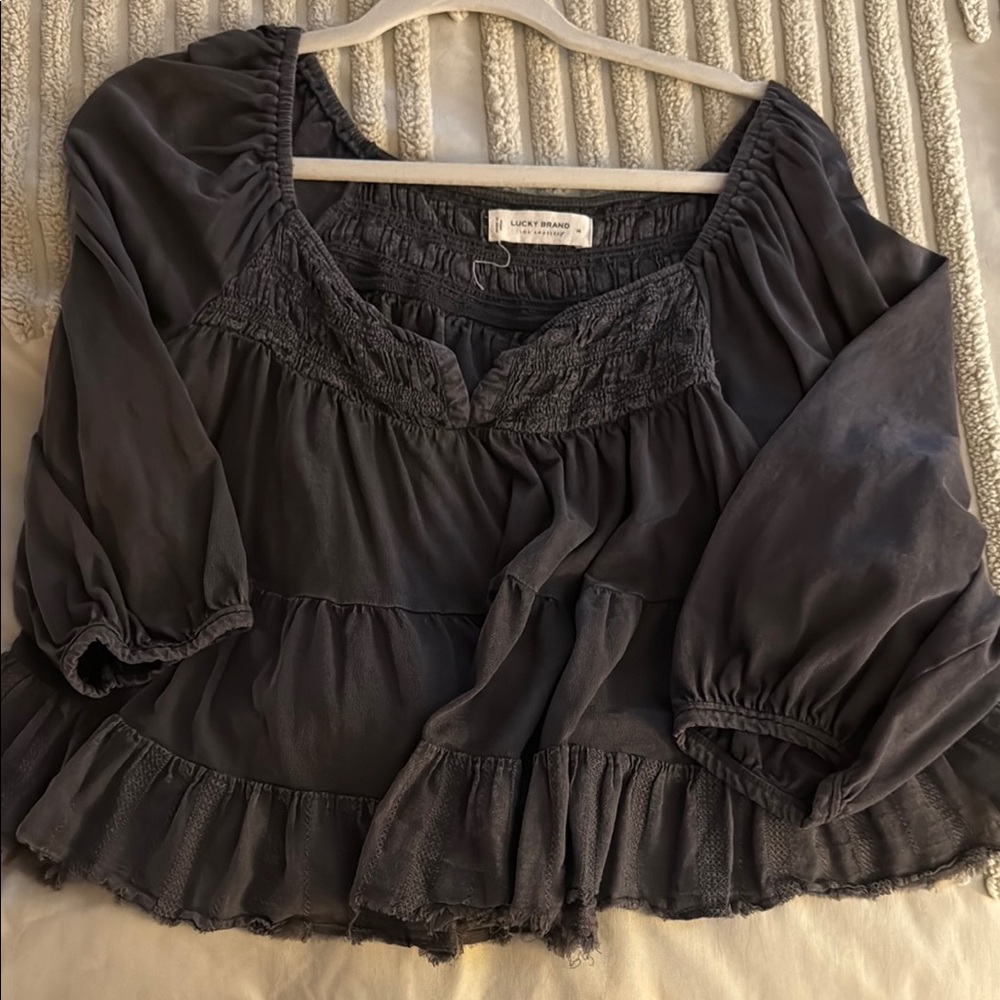 Lucky Brand Charcoal Blouse